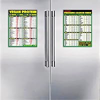 Vista 2 de Paquete combinado de proteínas veganas y olla instantánea magnética, accesorios de cocina extra grandes y fáciles de leer, guía de referencia rápida