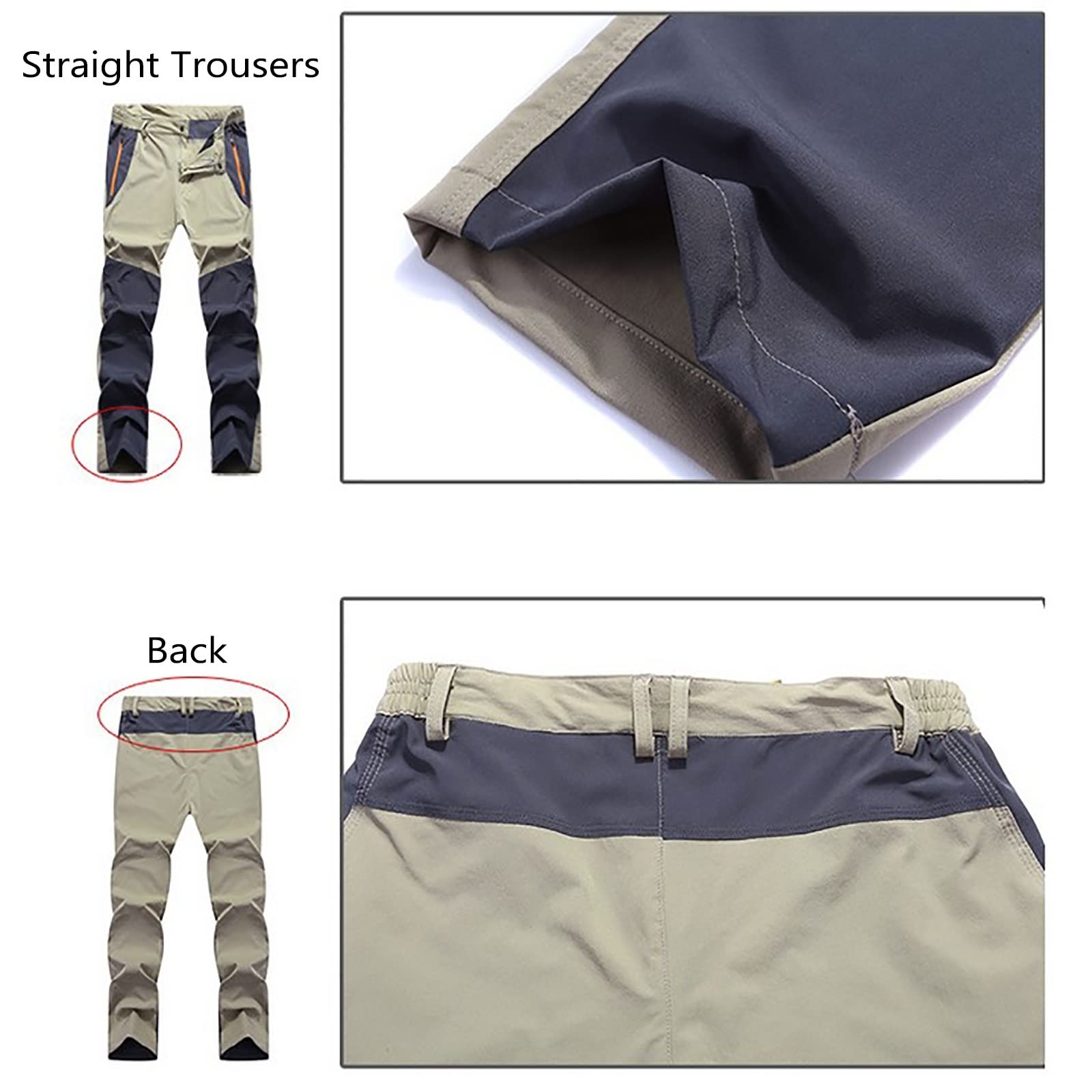 G&F Pantaloni da Trekking Uomo Primavera Estate Pantaloni da Passeggio Leggeri Traspiranti Antivento