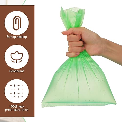 Miniatura 5 de 50 rollos de bolsas de basura para perros, 10000 unidades, bolsas de basura para perros, a prueba de fugas, bolsas de plástico gruesas para el