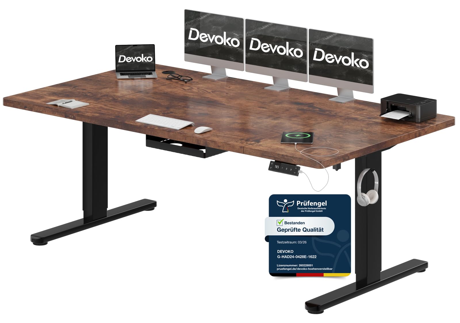 Devoko Schreibtisch Höhenverstellbar Elektrisch