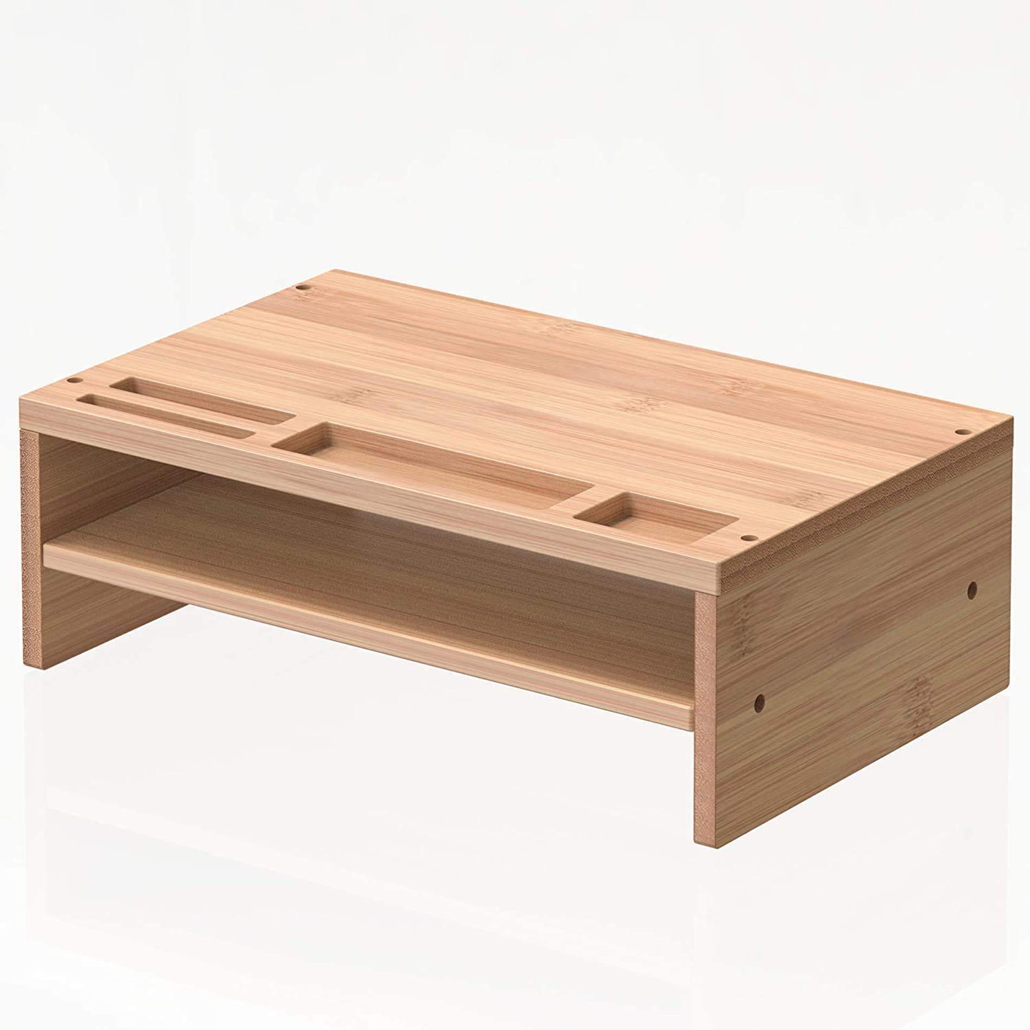 Fenge Monitor Stand Riser In Bamboo 2 Tier Pc Laptop | Desertcart PAKISTAN