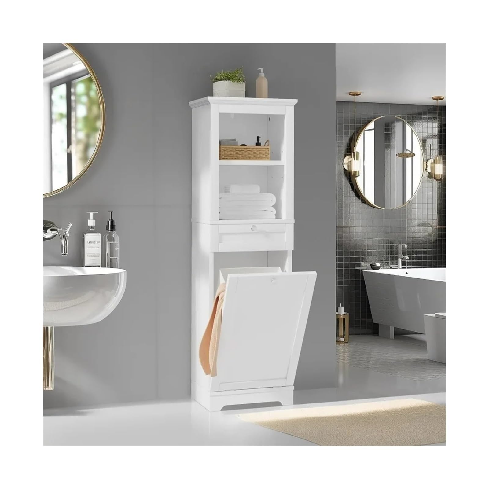 Laundry Hamper Wooden Dirty Laundry Basket Home Organization