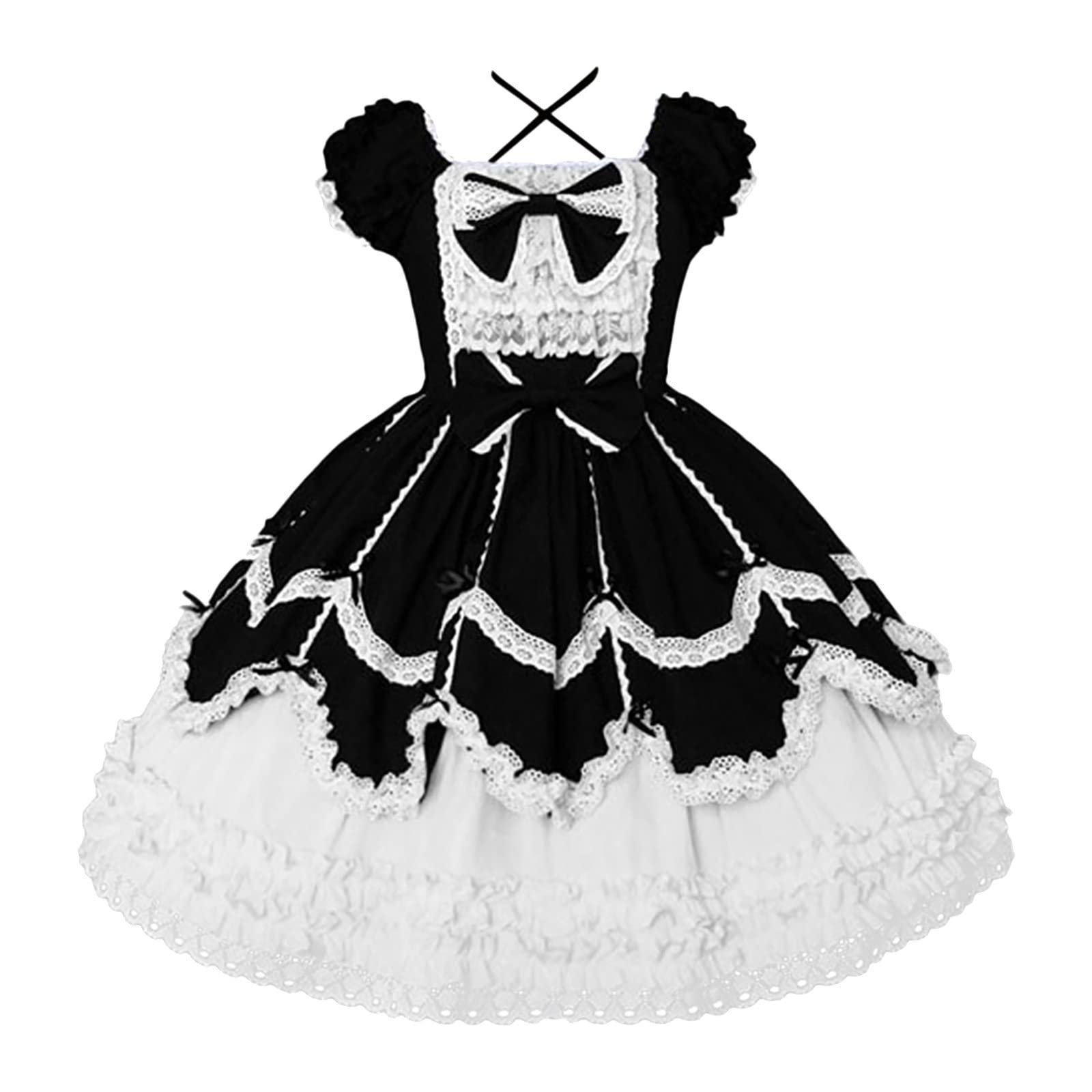 Robe d'été courte gothique ample en dentelle contre la chaleur - 2