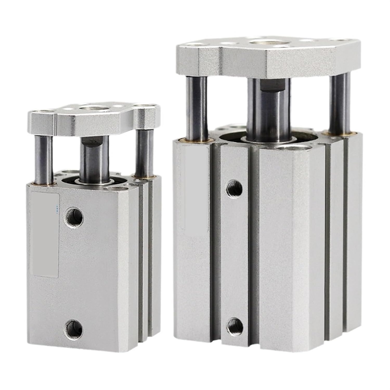 Without Magnet Thin Air Cylinder Double Acting Guide Rod Compact Pneumatic Cylinder CQMB32-5 CQMB40 CQMB50 1Pcs(Stroke 35mm,CQMB32mm)