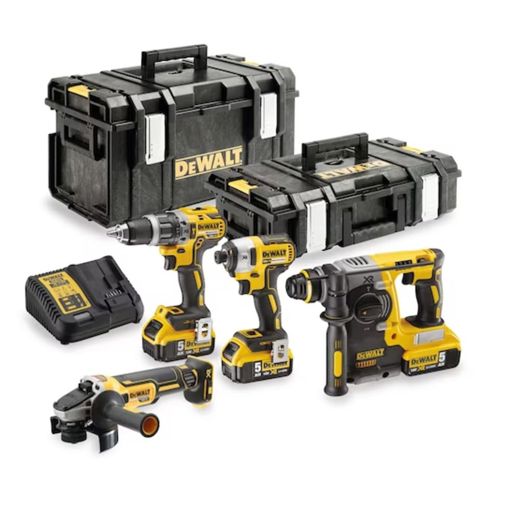 DeWalt DCK422P3-QW Kit 4 attrezzi senza spazzola 18 V nero/giallo