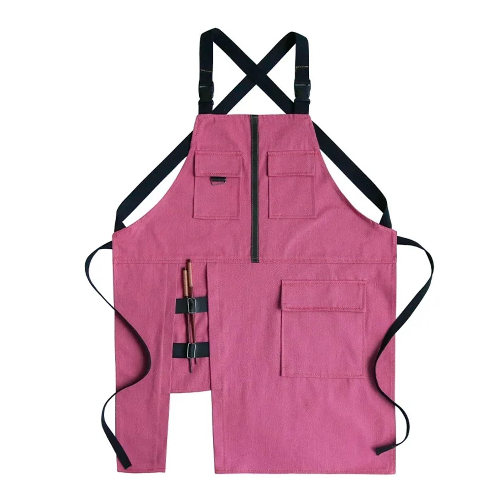 Grembiule da lavoro per uomini e donne, grembiule resistente per giardinaggio e ristorante, ideale per parrucchieri, uso in cucina, camerieri e negozi di tè al latte, design multi-tasca