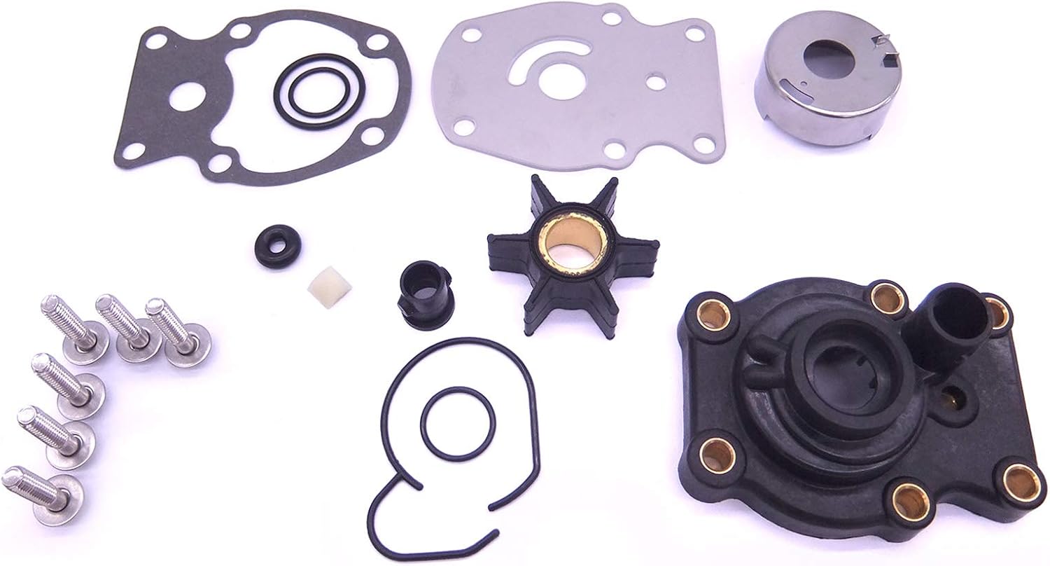 Boat Motor 393630 0393630 393509 0393509 391636 0391636 390344 0390344 Water Pump Repair Kit with Housing for Evinrude Johnson OMC BRP 20HP 25HP 30HP 35HP Outboard Engine, fit Sierra18-3382 9-48211