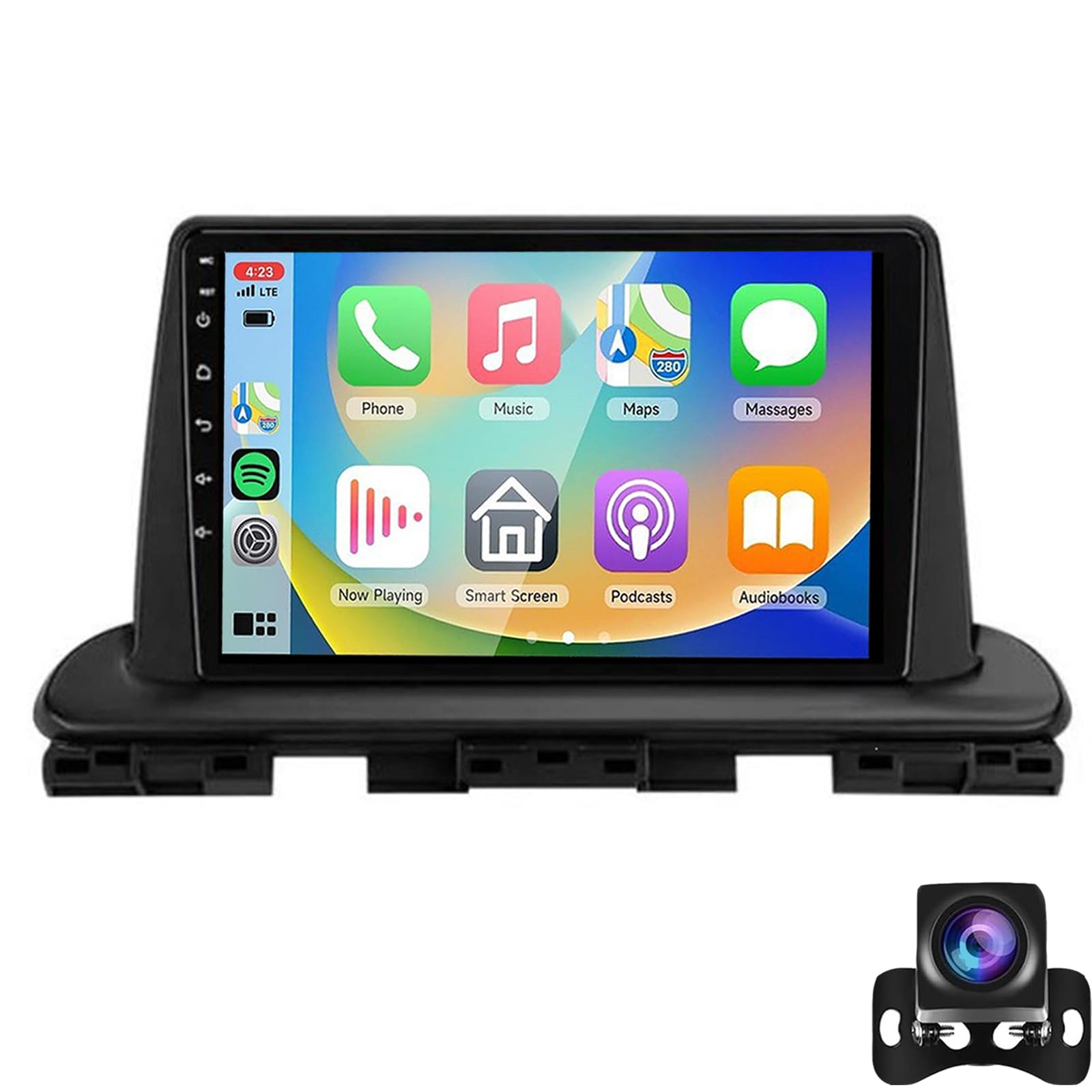 Dcoiek Android Car Radio For K-ia Cerato 2018–2021 With Wireless CarPlay & Android Auto 9-Inch Touchscreen GPS Navigation Bluetooth Wi-Fi SWC FM/RDS Radio And Rear-View Camera(Color:WIFI 2G+32G)