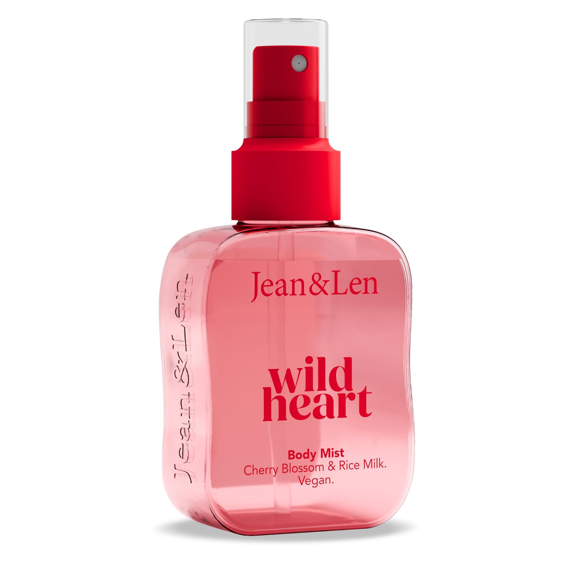 Jean & Len Body Mist Wild Heart, zarter floraler Duft mit cremiger Reismilch, inspiriert von der japanischen Kirschblüte, mit Panthenol & Kirschblüten-Extrakt, langanhaltend, Bodyspray vegan, 100 ml
