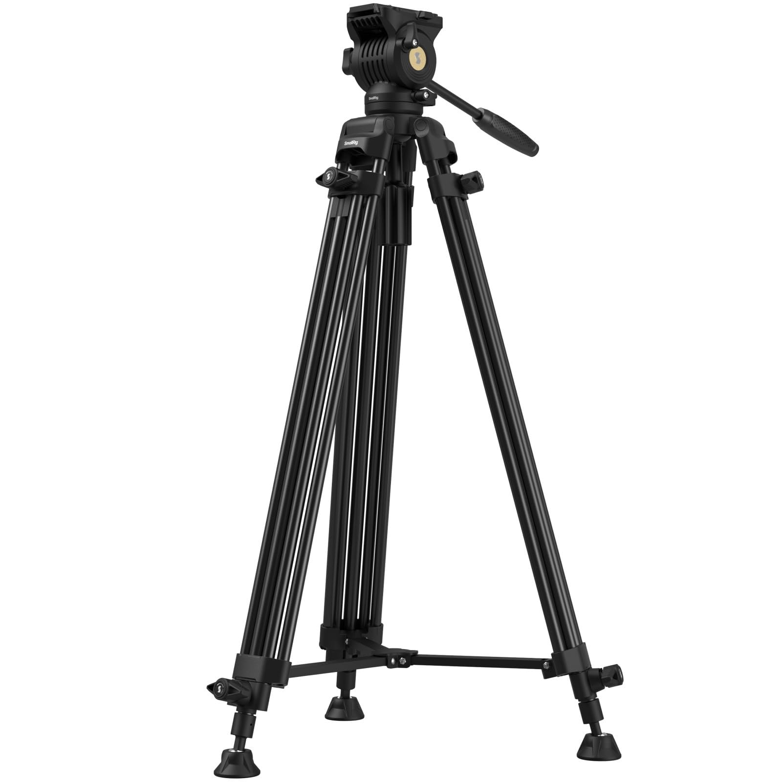 SMALLRIG 73''/186 cm, wytrzymały statyw wideo ze stopu aluminium, maks. udźwig 8 kg (18 funtów), głowica płynna z zakresem pochylenia od +85° do -78°, 3,1 kg (6,8 funta) - 5440