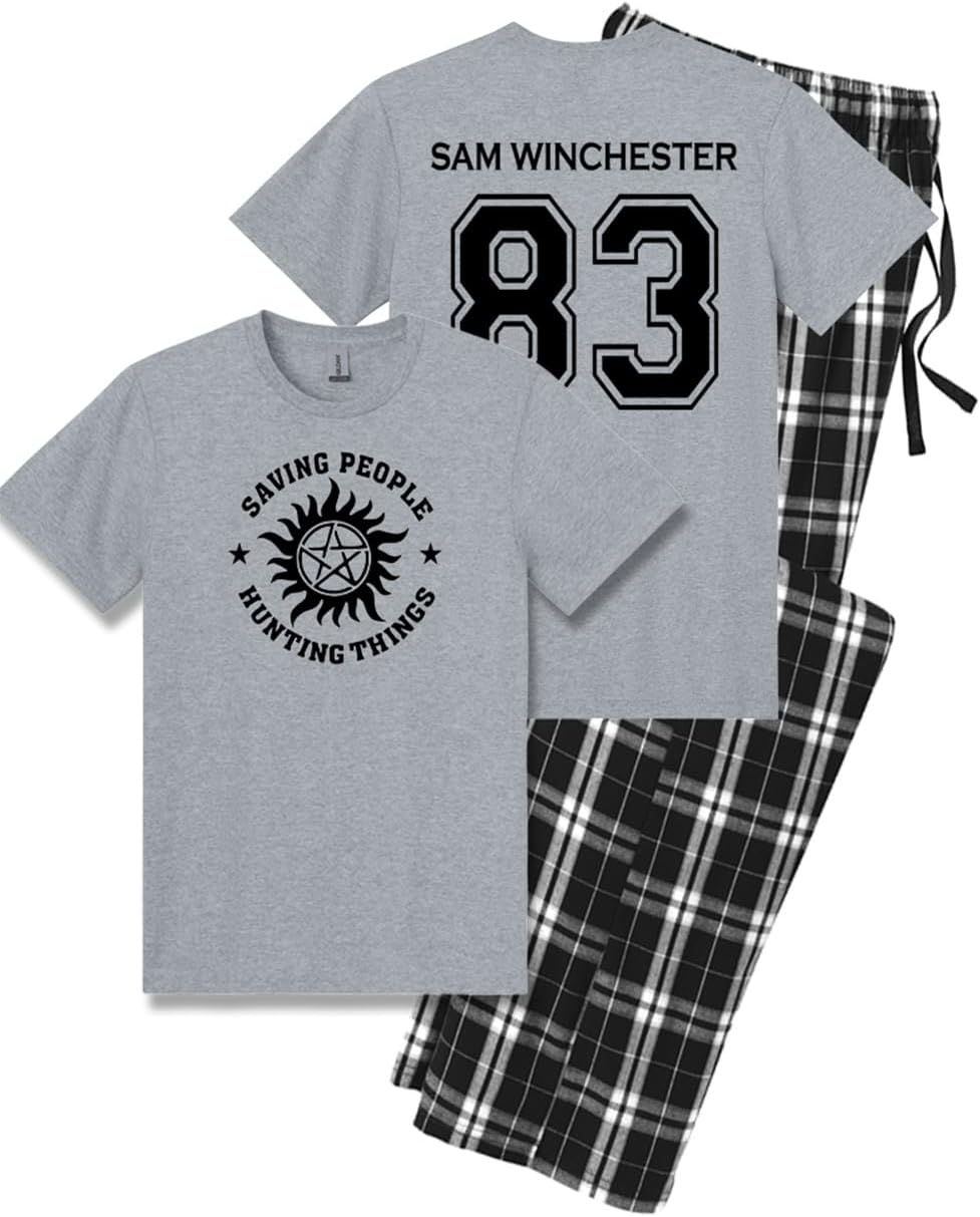 The Creating Studio Men's Sam Winchester Pajama Set, Gift for Men or Teens