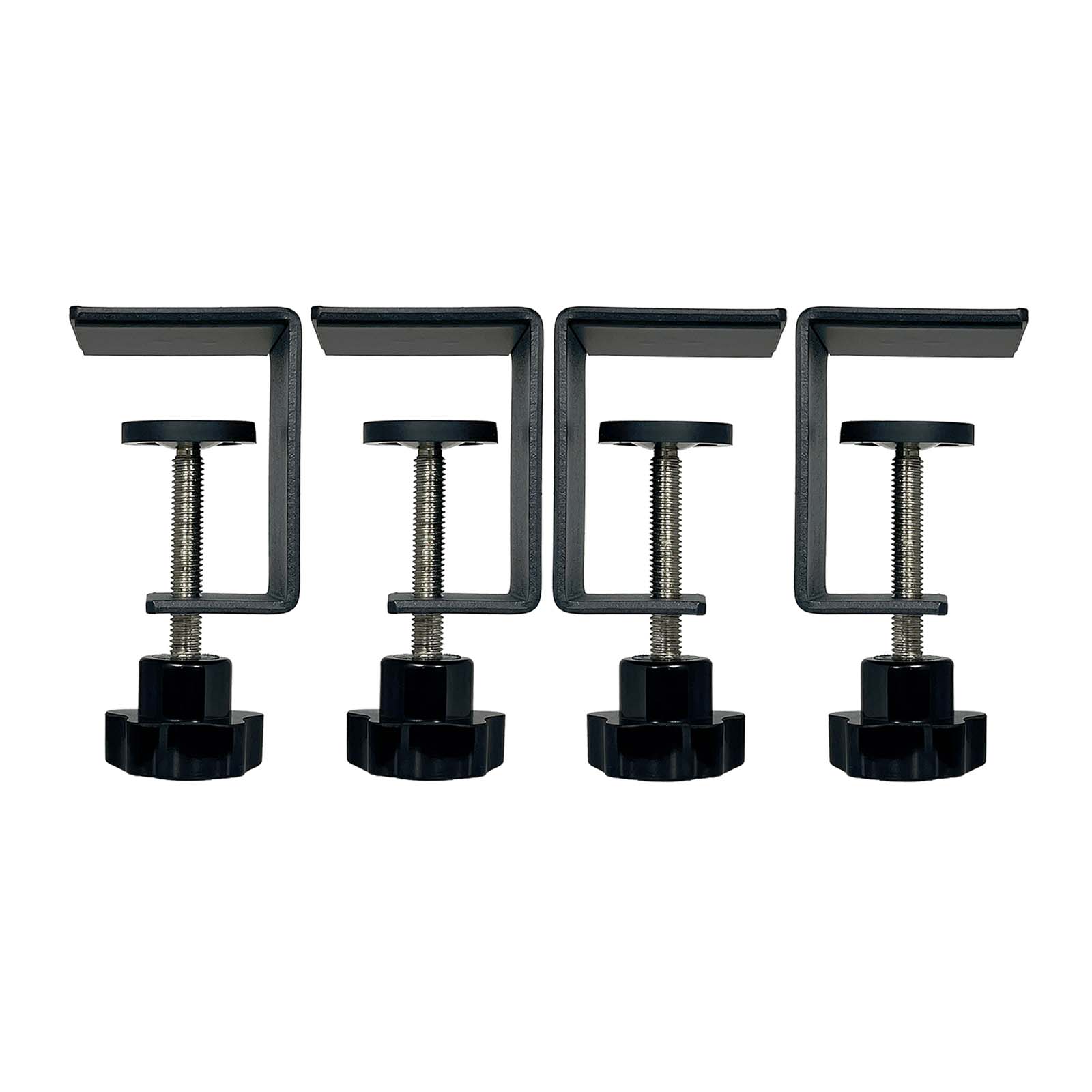 JSFURN Heavy Duty Metal C-Clamps for Woodworking, Table Saw Fence Clamps with Protective Pad, 4 Pack for Fixed Acrylic Sheets, Glass, Wood