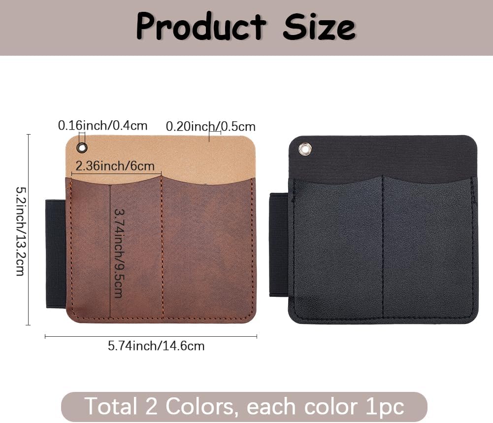 2 Colors PU Leather EDC Multitool Sheath for Men Portable Leather Tactical Tool Pouch Heavy Duty Pocket Flashlight Holder Holster Organizer Slip with Belt Clip for Outdoor Camping Hiking