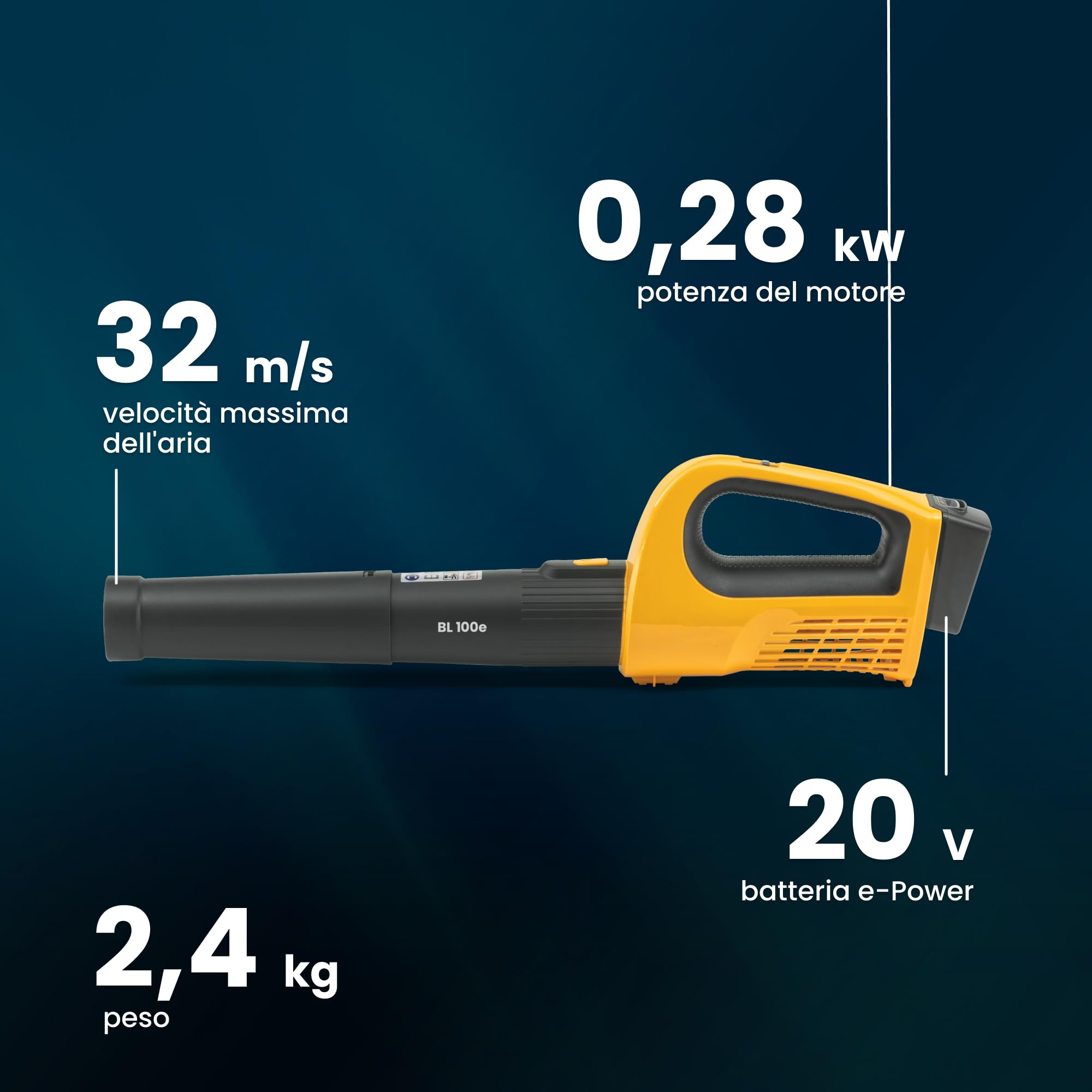 STIGA BL 100e Kit Soffiatore A Batteria, 20 V, 4 Ah – Autonomia 40 min, Impugnatura Ergonomica – Per Giardino E Vialetto