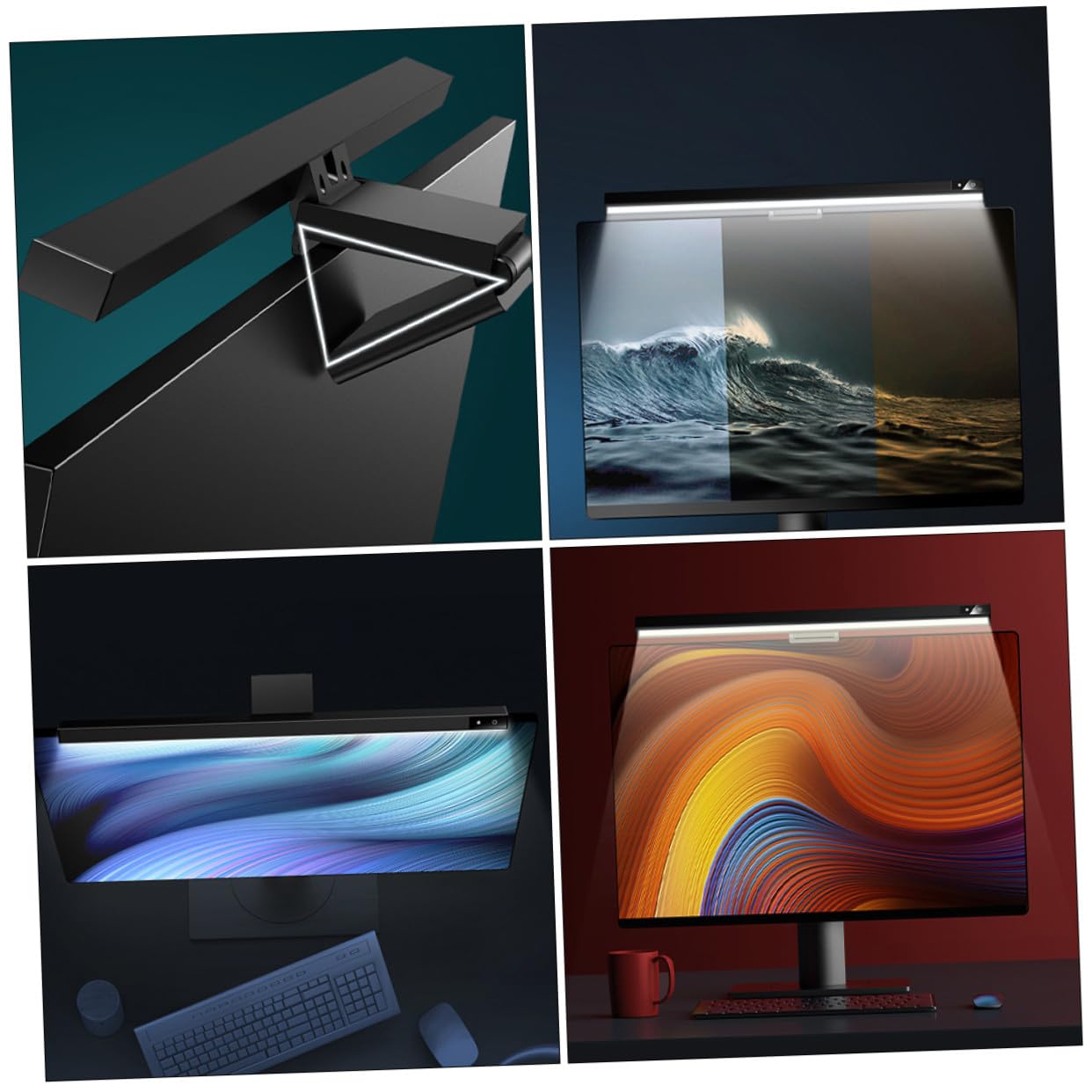 SEWACC Luz del Monitor Computadora Lámpara de Pantalla Ajustable para Oficina Diseño USB y Cuidado Visual