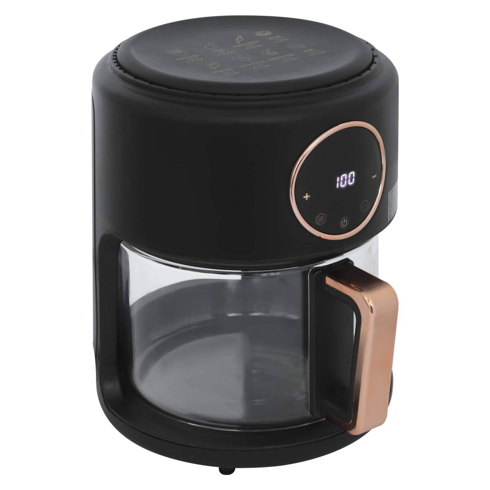 3 81QT Air Fryer Glass Air Fryer 8Preset Cook Modes 360 Viewable Digital Display Airy Fryer For Home