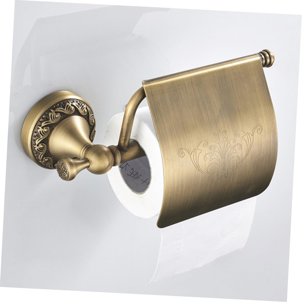 TEHAUX Portarrollos Papel Higiénico Cobre Resistente Soporte para Rollo Baño Diseño Compacto Uso Hogar Oficina Hotel