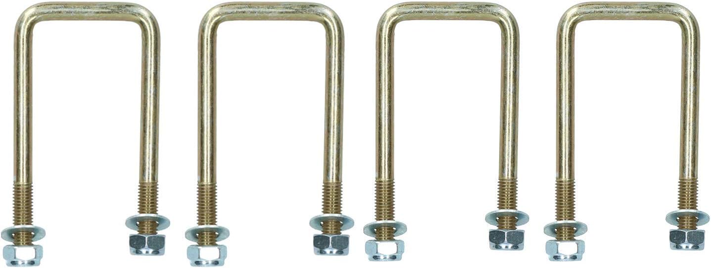 4 Pack M10 50mm x 100mm U-Bolt N-Bolt for Trailers with Nuts HIGH TENSILE