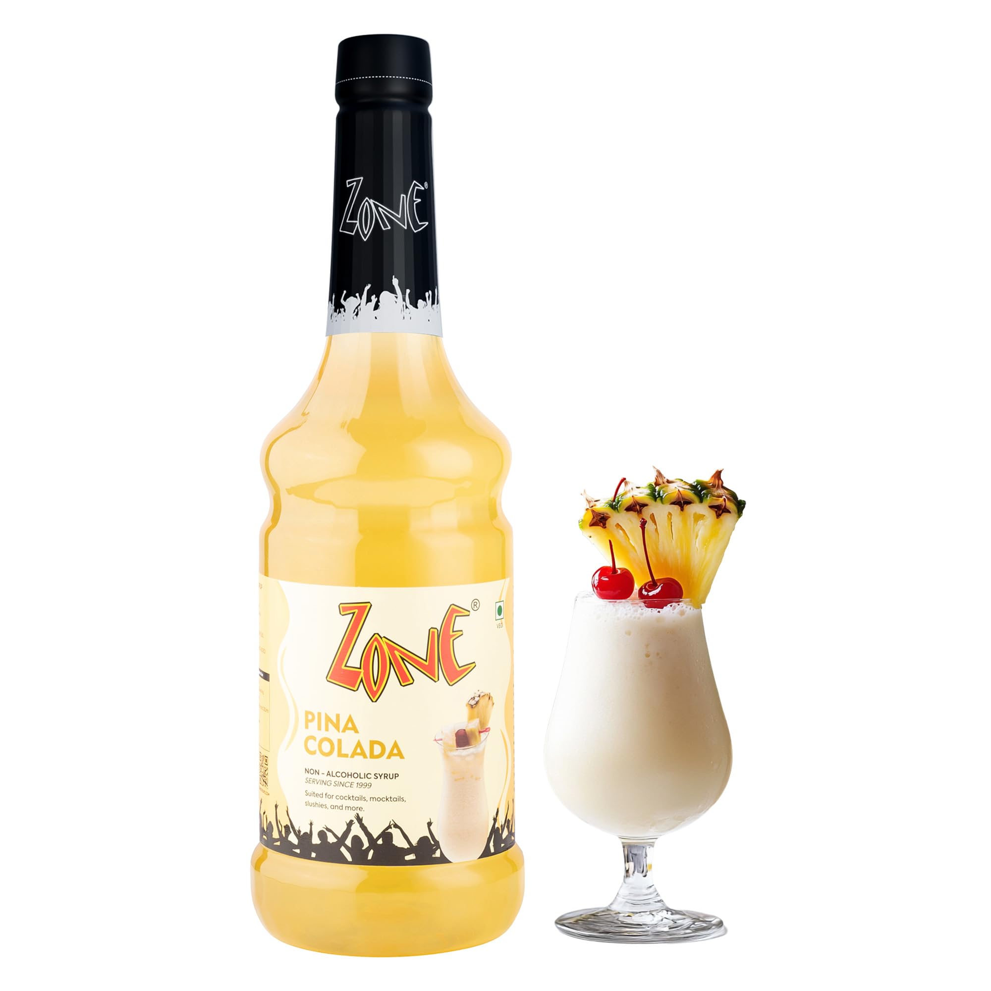 Zone Pina Colada Flavoured syrup 1000ml | Exotic Coconut Pineapple