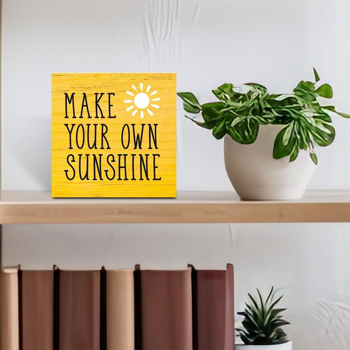 Laundry Room Sign - Self Serve Wash & Dry Open 24 Hours Wood Block Decor 5x5 Inches