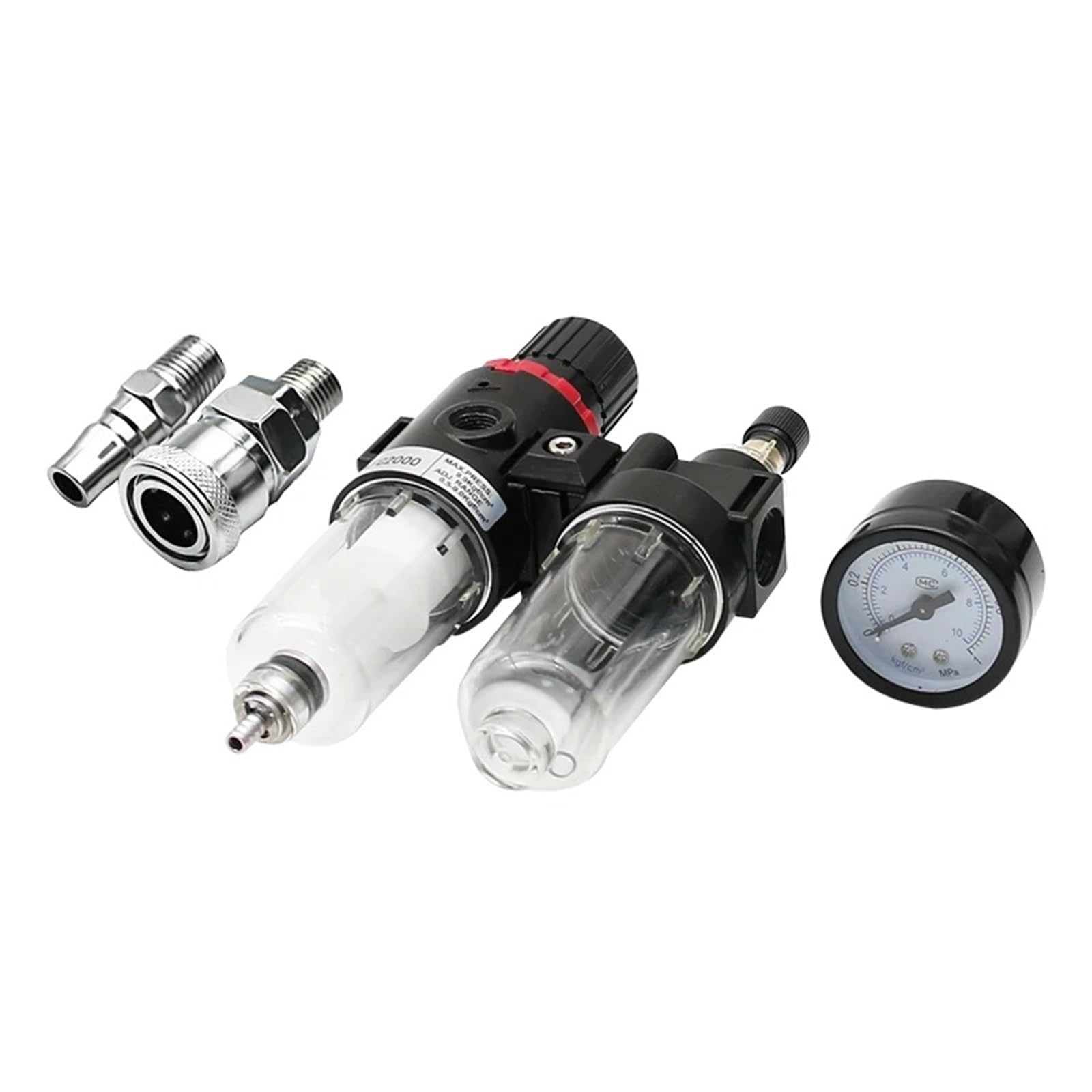 Filtro de aire separador de agua y aceite for compresor de aire AFC2000 G1/4 utilizado for reducir la presión del regulador de válvula AFR2000 + AL2000(PC 10mm Fitting)