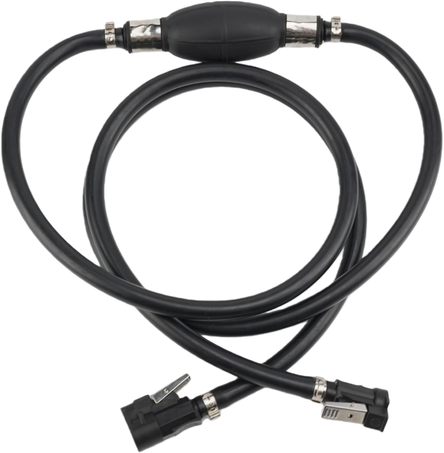 Boat Marine 3/8 10MM 7.5 FT 32-858105Q08 Fuel Line Kit with Primer Bulb Steel Hose Clamps and Connectors for Mercury Mariner Force Outboard Motor Replacement Sierra 18-8025EP-2