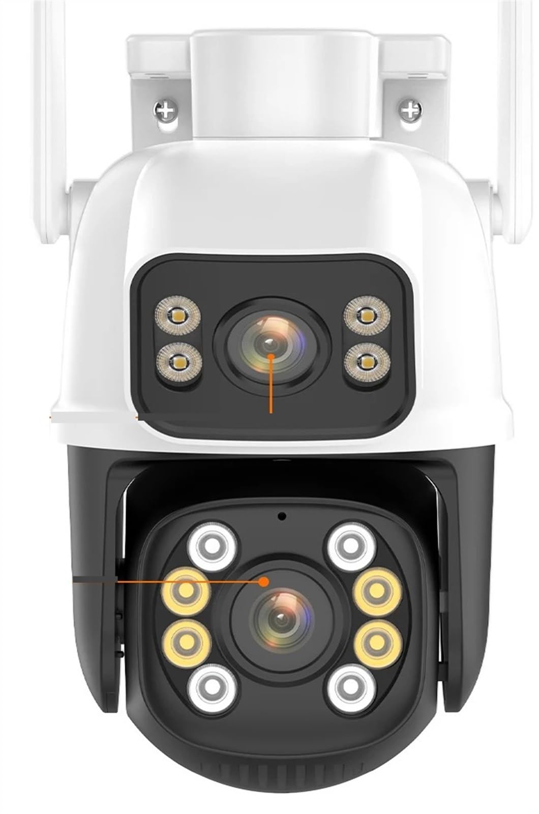 Kamera bezpieczeństwa, Kamera IP z Wi-Fi dwoma obiektywami 4K 8MP podwójnym ekranem PTZ Zewnętrzna kamera 1080P HD Automatyczne śledzenie Ochrona bezpieczeństwa Nadzór P2P(8MP Add 32G)