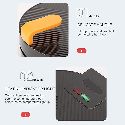 Miniatura 5 de Máquina para hacer donas, fácil de lavar, revestimiento antiadherente, máquina de prensa de donas de doble cara para hornear a temperatura constante