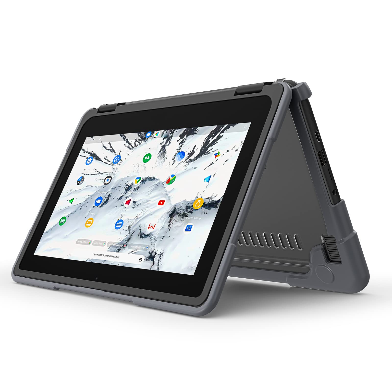 Funda para Dell-Chromebook-3100/3110 (Clamshell/2 en 1) 11.6'', Resistente a Los Golpes Carcasa con Revestimiento Mate Esmerilado Antihuellas Cubierta Protectora Dura para Estudiantes y Niños