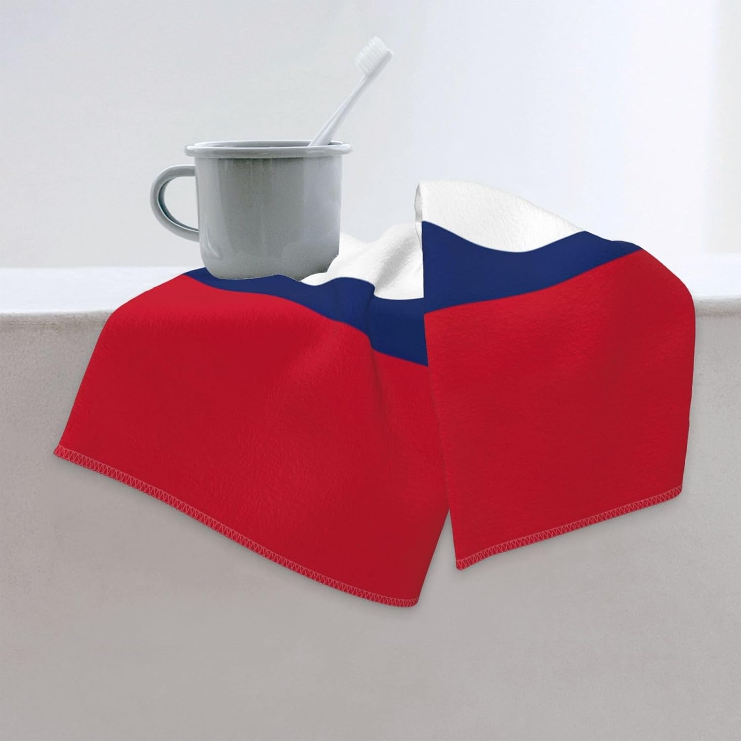 Flag of Laos Print Hand Towels for Kitchen, Decorative Bathroom Towels Decor Farmhouse Cute for Men Women Gifts