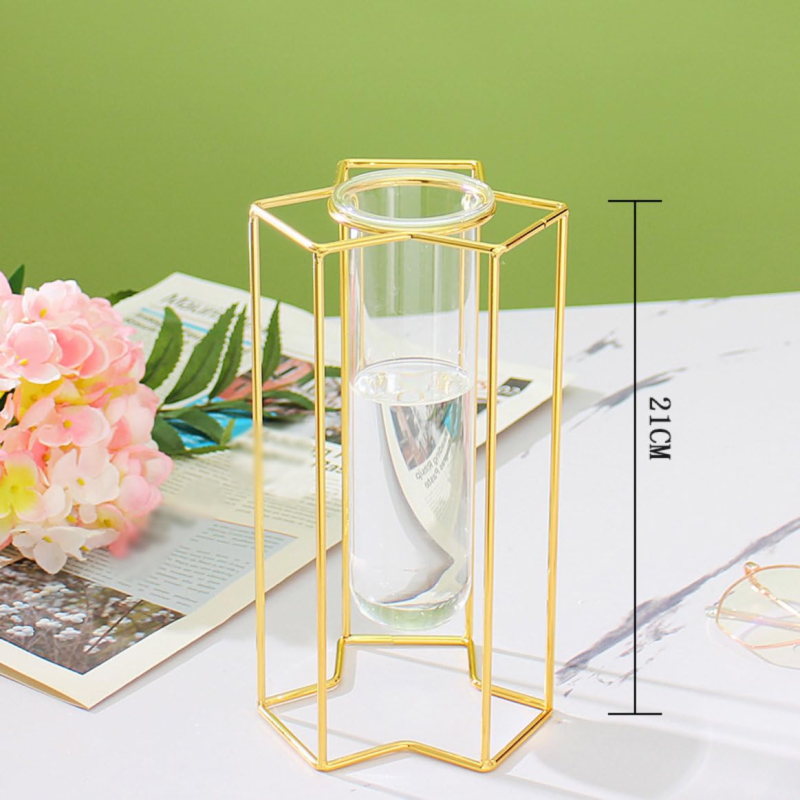 Amazon.co.jp: YJFFQ アイアンフレーム フラワーベース おしゃれ