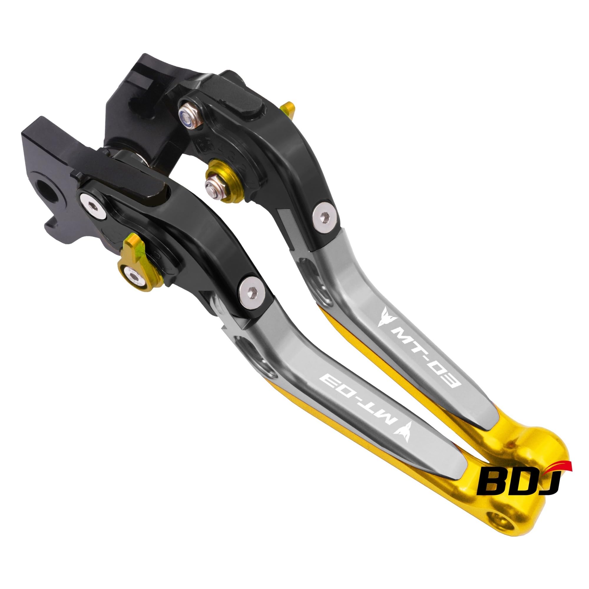 Wkdyriwo For Bk Ti Gd-Gd Brake Clutch Lever Motorcycle Adjustable Folding Levers Set For Yam&Aha Mt-03 2015-2020 Bdj Mt03 2020 Motorcycle Brake Clutch Levers