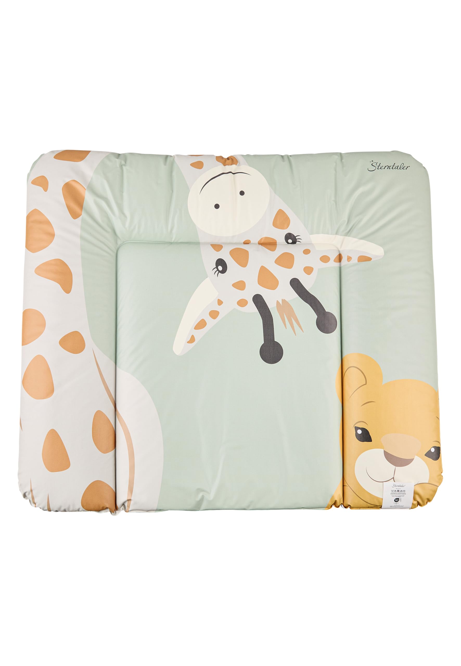 Sterntaler Safari - Cambiador para bebé, fácil de limpiar y lavable, diseño de jirafa y león, color verde