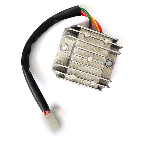Miniatura 3 de DEVMO Regulador de voltaje rectificador de onda completa de 4 cables, 4 pines, 12 V, universal, compatible con motocicletas Pit Dirt Bike Quad CG125