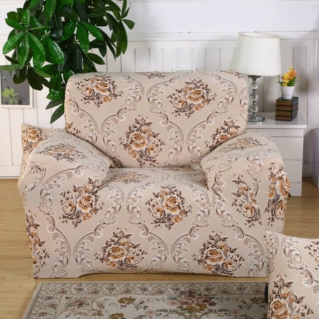 Furshine Universal Polyester Blend & Spandex Sofa Cover Big Elasticity Cover for Couch Flexible Stretch Sofa Cover | 120 GSM (Floral, Single Seater (90-145cm)) (B0D2L69KYS) Amazon Price History, Amazon Price Tracker