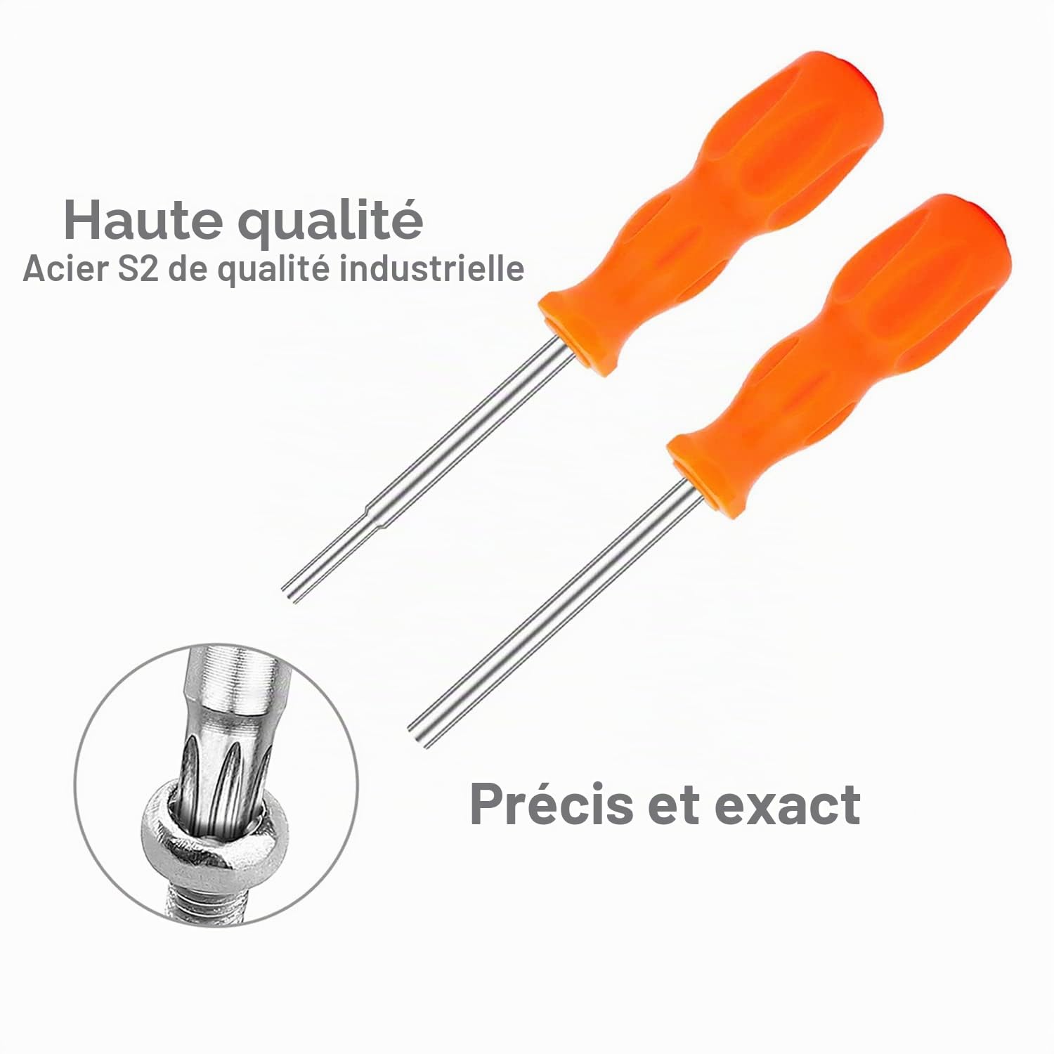 Kit de tournevis Gamebit 4,5 mm 3,8 mm pour ouvrir les consoles NES, SNES, N64, GameBoy, GameCube, Virtual Boy, Sega, Nintendo Consoles et cartouches, long pour trous de vis profonds