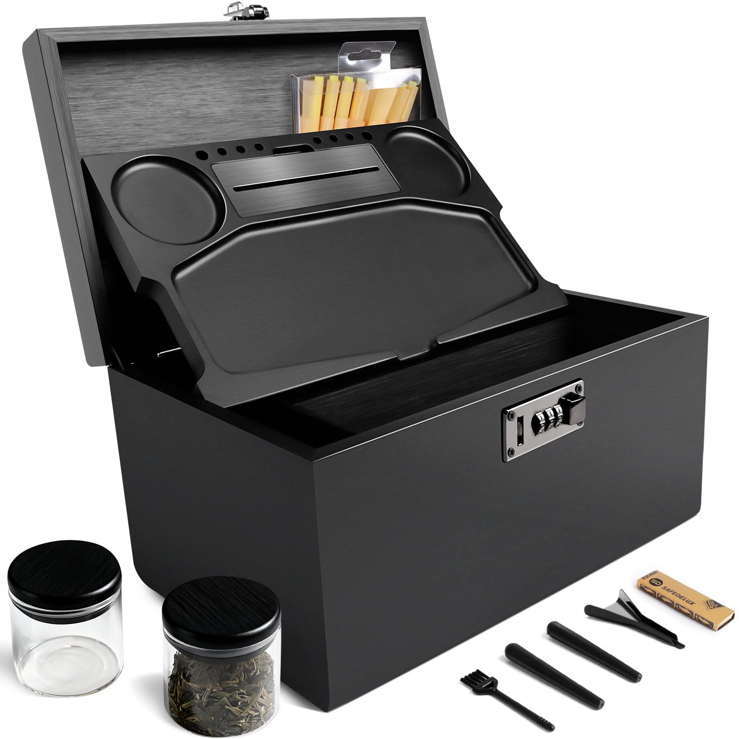 Amazon.com: SafeDelux Extra Large Bamboo Stash Box with