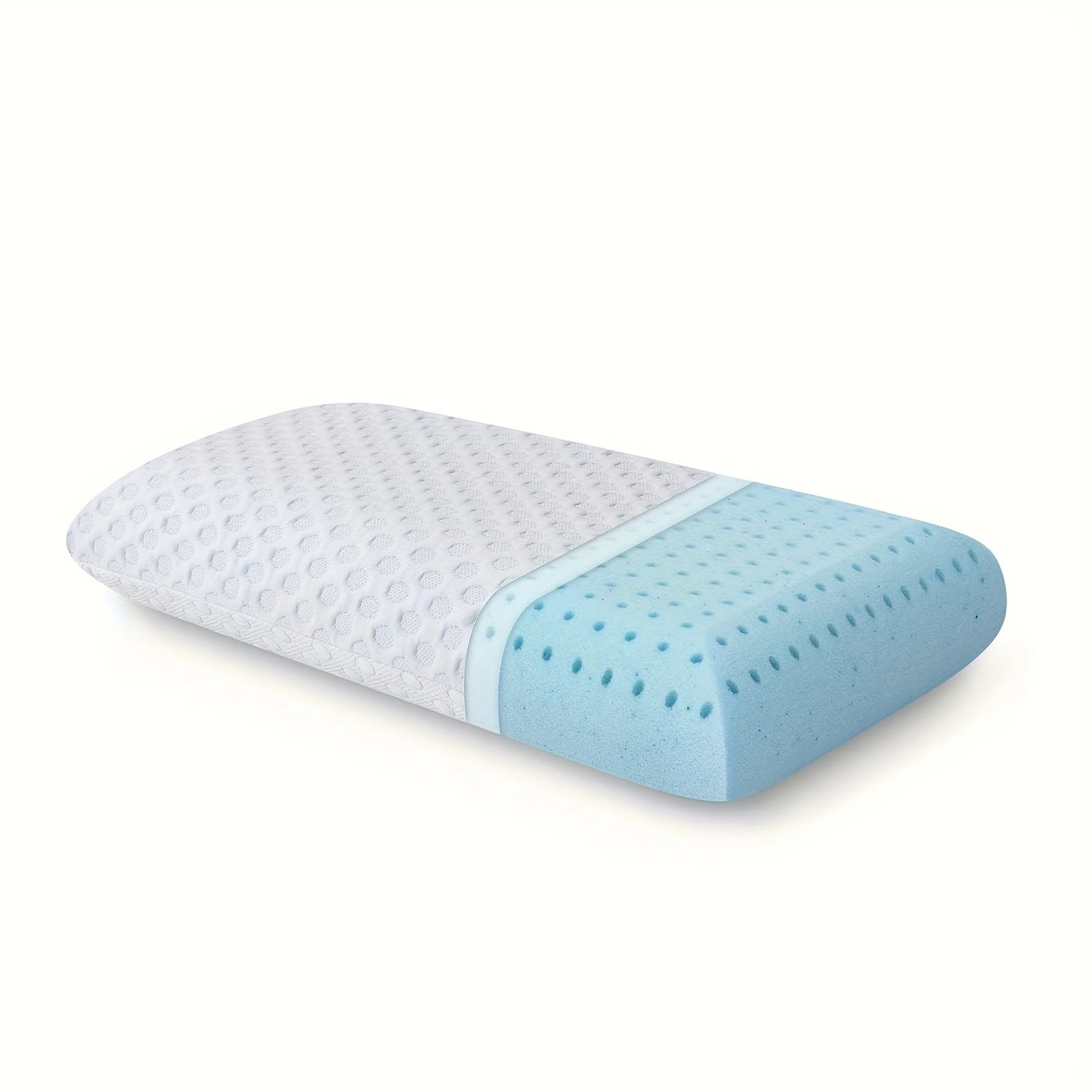 FGUJSUR Latex Pillow Cervical Pillow For Neck Strain Relief, Memory Foam Sleeping, Contour Cooling Side Sleeper(70x40cm)