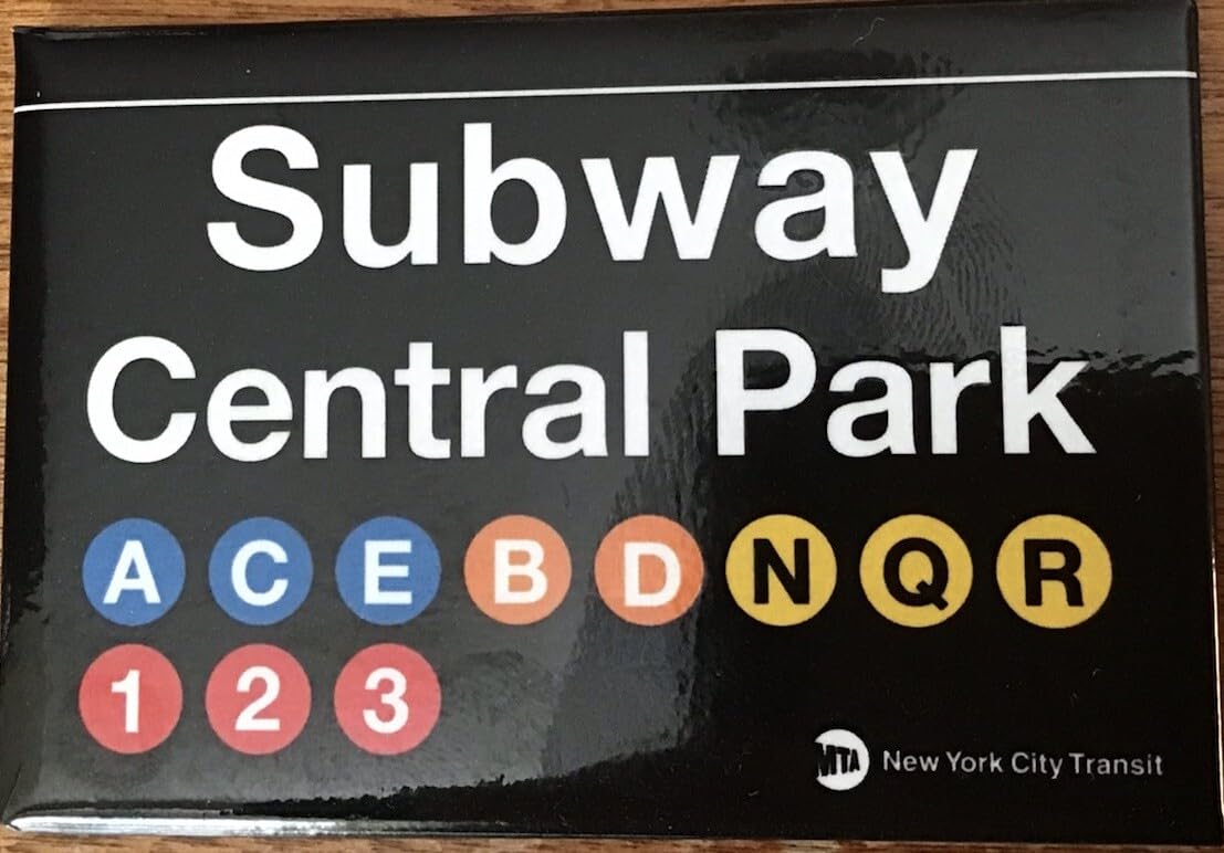 Central Park Replica Subway Sign On A Vintage Metal Sign Plaque Poster 8X12 Inches