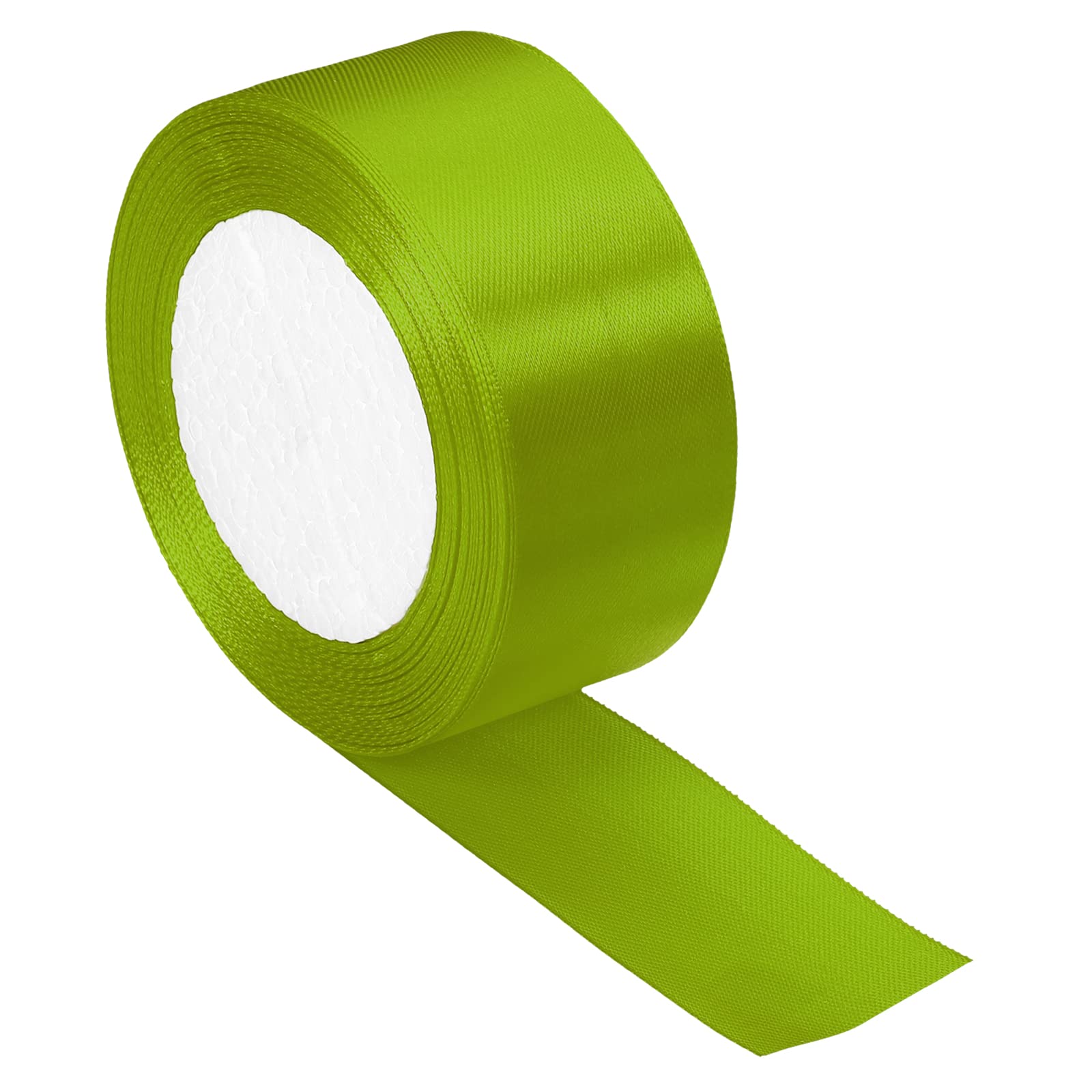 PATIKIL 1.5 Inch Wide 24 Yards Satin Ribbon, Single Side Solid Crafts Roll for Party Home DIY Wrapping Decoration Grass Green
