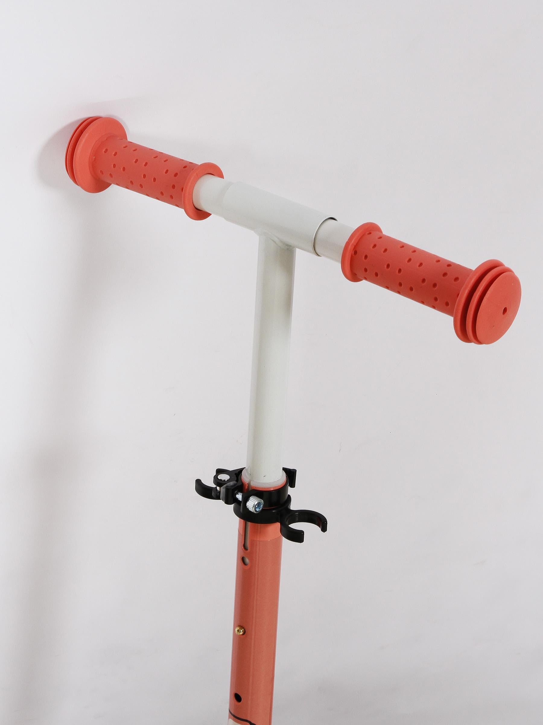 Trottinette Pliable 2 Roues FLEXXY 121 Girl - 2 Roues PVC 121 mm - Blanc/Gris/Corail