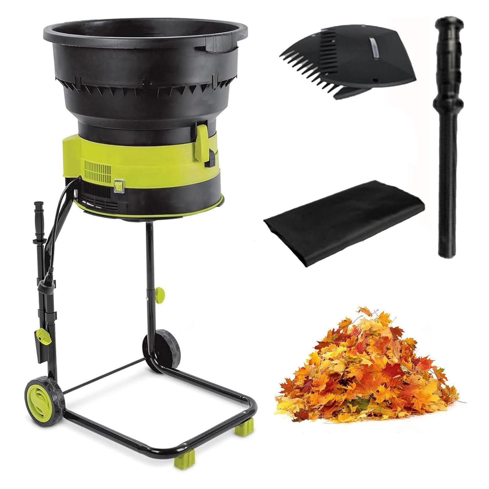Broyeur De Feuilles Électrique 2500 W, 8000 Tr/Min Pour Jardin Et Cour