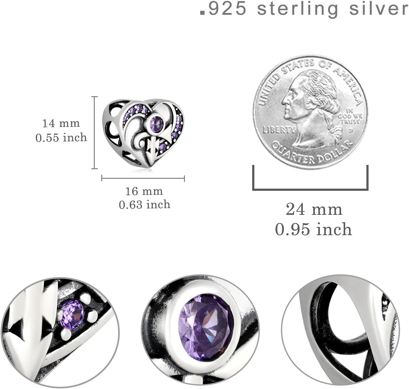 Prince Symbol Charm for Bracelet 925 Sterling Silver Prince Symbol Charm for Prince Lover