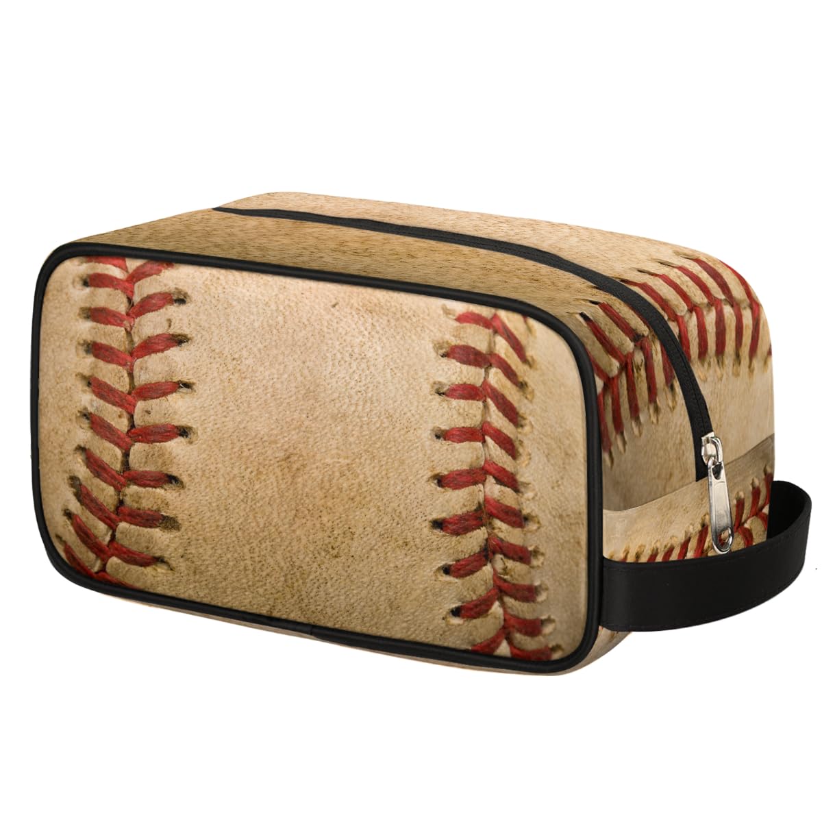 Kids Travel Toiletry Bag - Waterproof Hanging Cosmetic Bag for Boys Men - Large Shaving Bags for Toiletries Accessories Bathroom Stuff, Retro Baseball