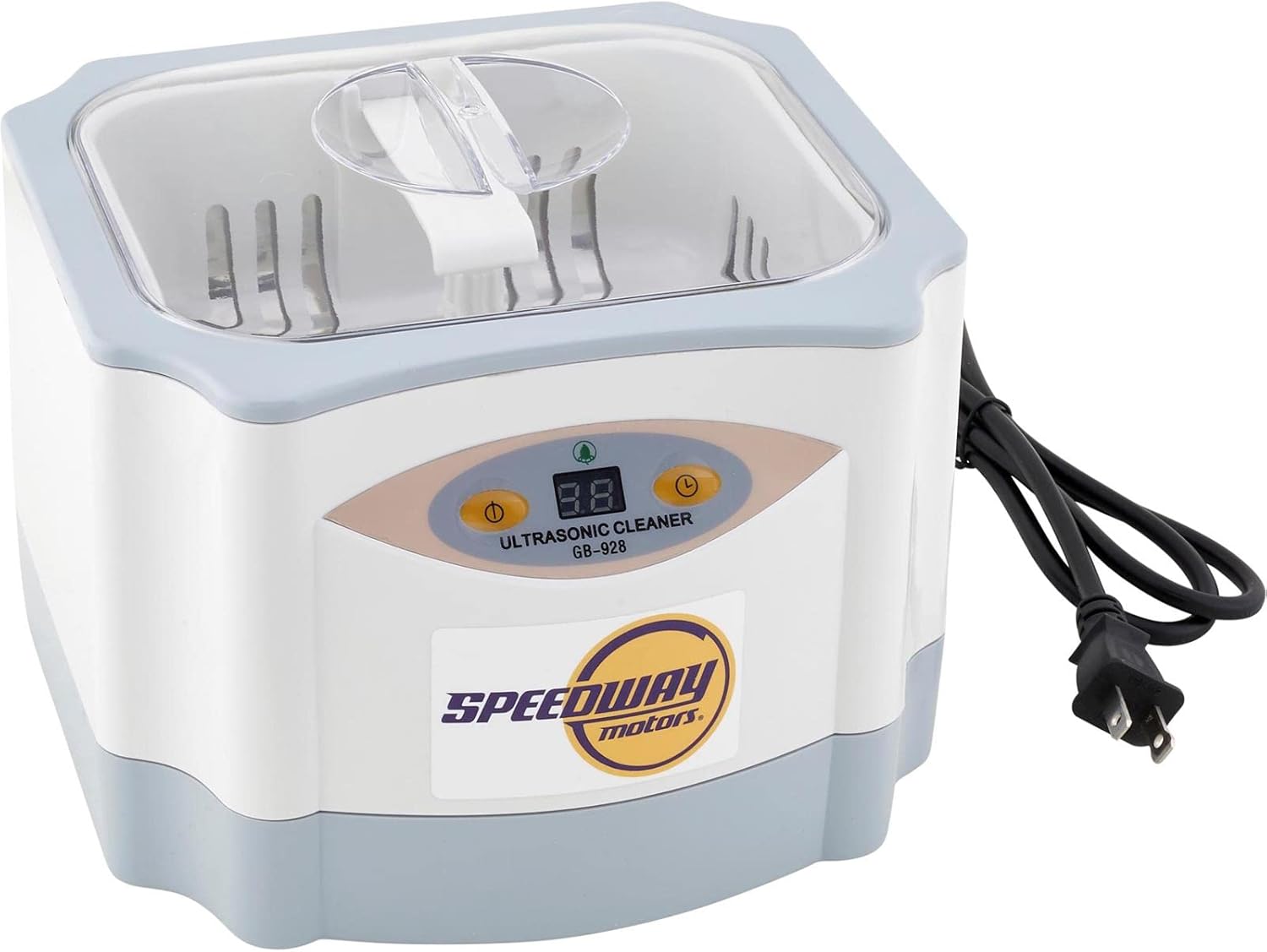 Speedway Motors Ultrasonic Multi-Purpose Portable Parts Cleaner, Easy to Use 30 Minute Adjustable Timer, Holds up to 1.5 Quarts of Cleaning Solution, 110V