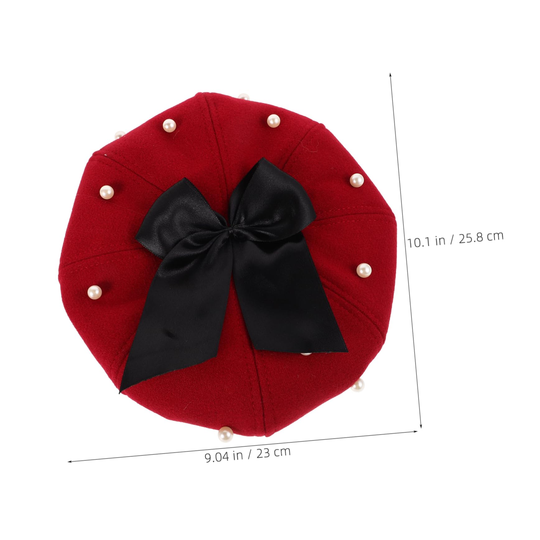 Didiseaon Women Pearl Beret Hat Classic Retro Octagonal Cap for Casual and Formal Occasions Adds to Outfits Accessory for Various Events