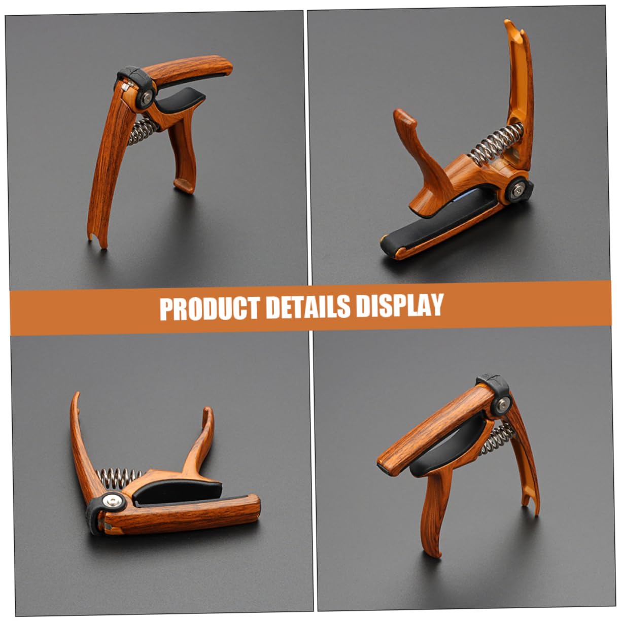 Yardwe 2 Piezas Cejilla De Guitarra Llave Guitarra Acustica Capo Accesorios Cejilla De Acordes Cejilla Para Guitarra Acustica Guitarra Cejilla Aleación De Zinc Marrón Claro