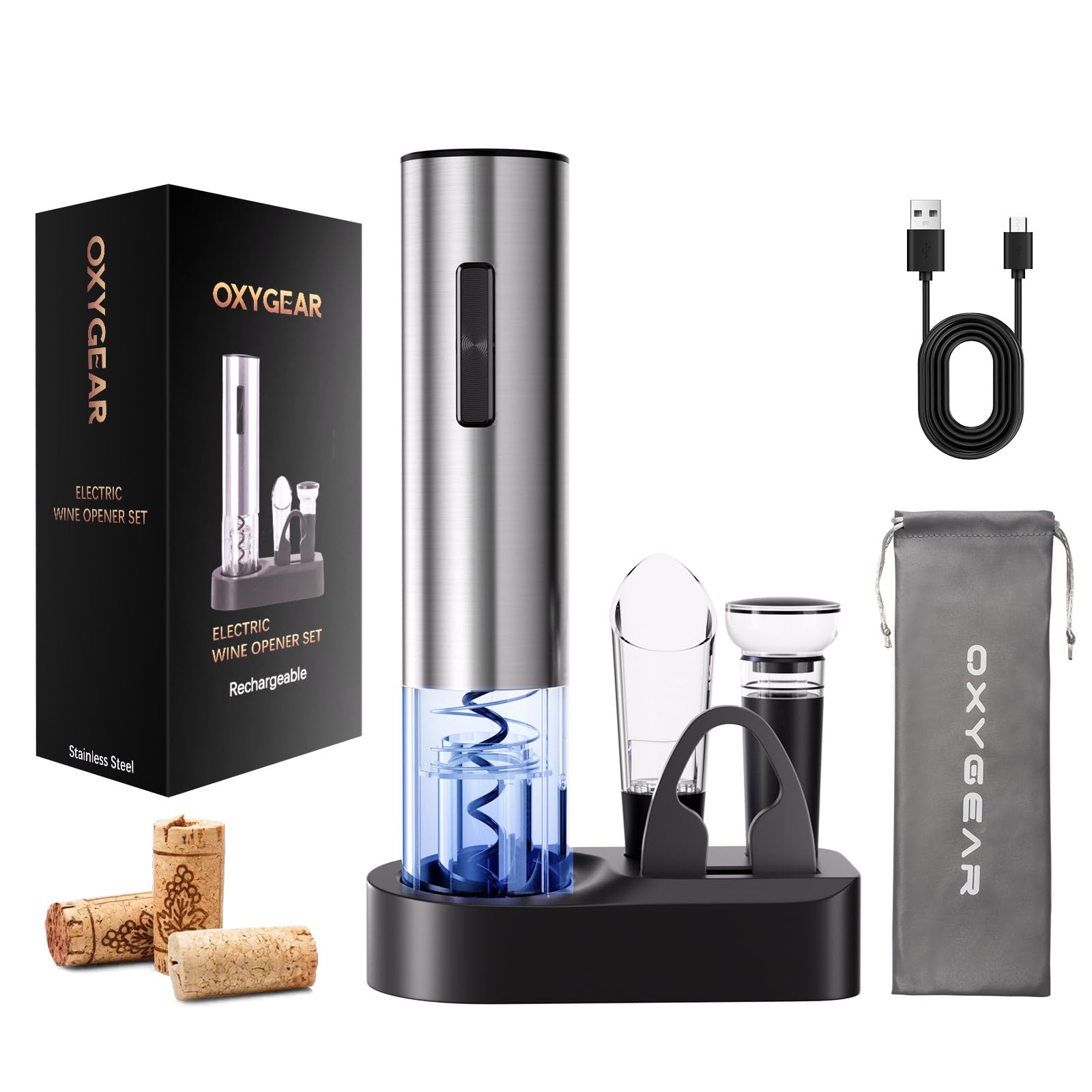 Lulu & You All-in-One Wine Opener Kit - Bottle Shaped Gift Set For Wine Lovers With Opener, Stopper & Pourer - View #12