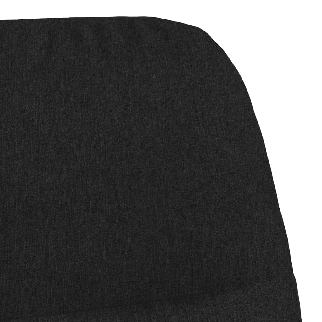 Schaukelstuhl Schwarz Stoff, Gemütlicher Polstersessel für Wohnzimmer, Schlafzimmer & Leseecken, Bequemer Relaxsessel mit Armlehnen, Robuster Loungesessel für Ihr Zuhause