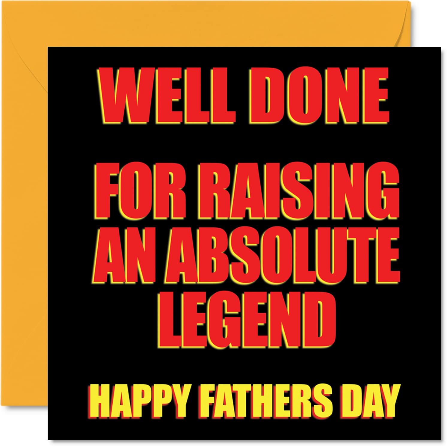Funny Fathers Day Cards for Dad - Absolute Legend - Joke Happy Father's Day Card for Dad from Daughter Son, Father Banter Gifts, 145mm Rude Greeting Cards Gift Daddy Papa